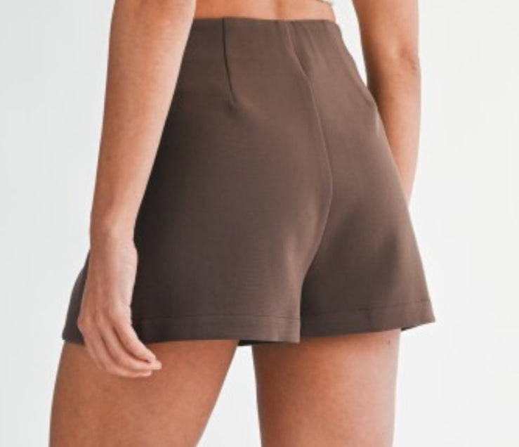 Bella Brown Mini Skort